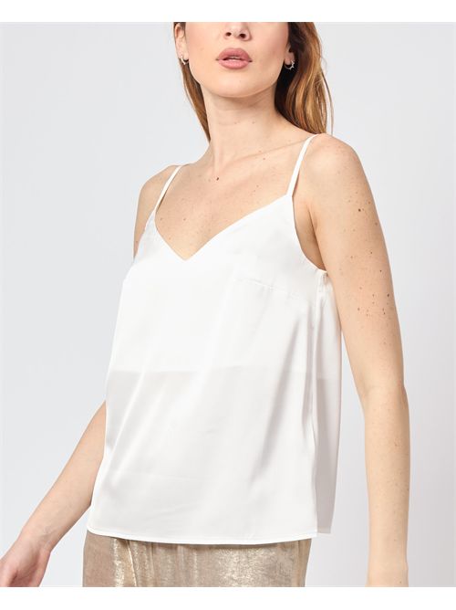 Top in raso Markup con scollo a V MARKUP | MW861301OFF WHITE